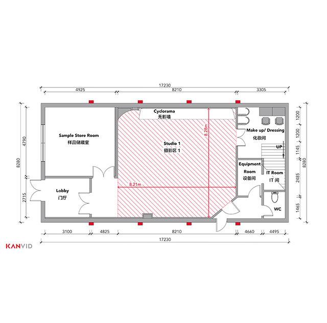 Creative workspace layout in Kanvid Studio 1