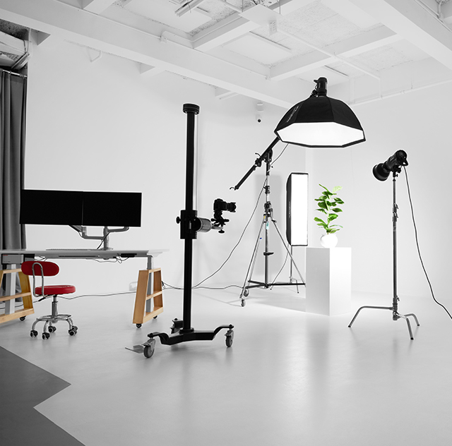 Production area and equipment in Kanvid Studio 1